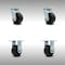 Service Caster 4 Inch SS Polyolefin Caster Set with Roller Bearings 2 Swivel 2 Rigid SCC SCC-SS30S420-POR-2-R-2 - alternate 1